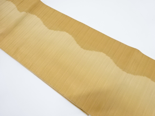 はくび織製　金通しよろけ縞模様織り出し袋帯